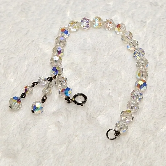 Sparkly Auroa Borealis Crystal Beaded Bracelet - Picture 4 of 6